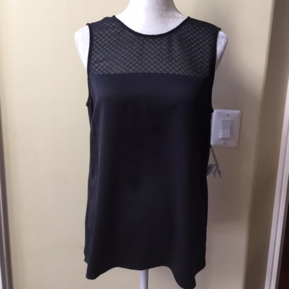 Cooper & Ella Black Crepe Draped Back Crepe Top - Picture 3 of 8